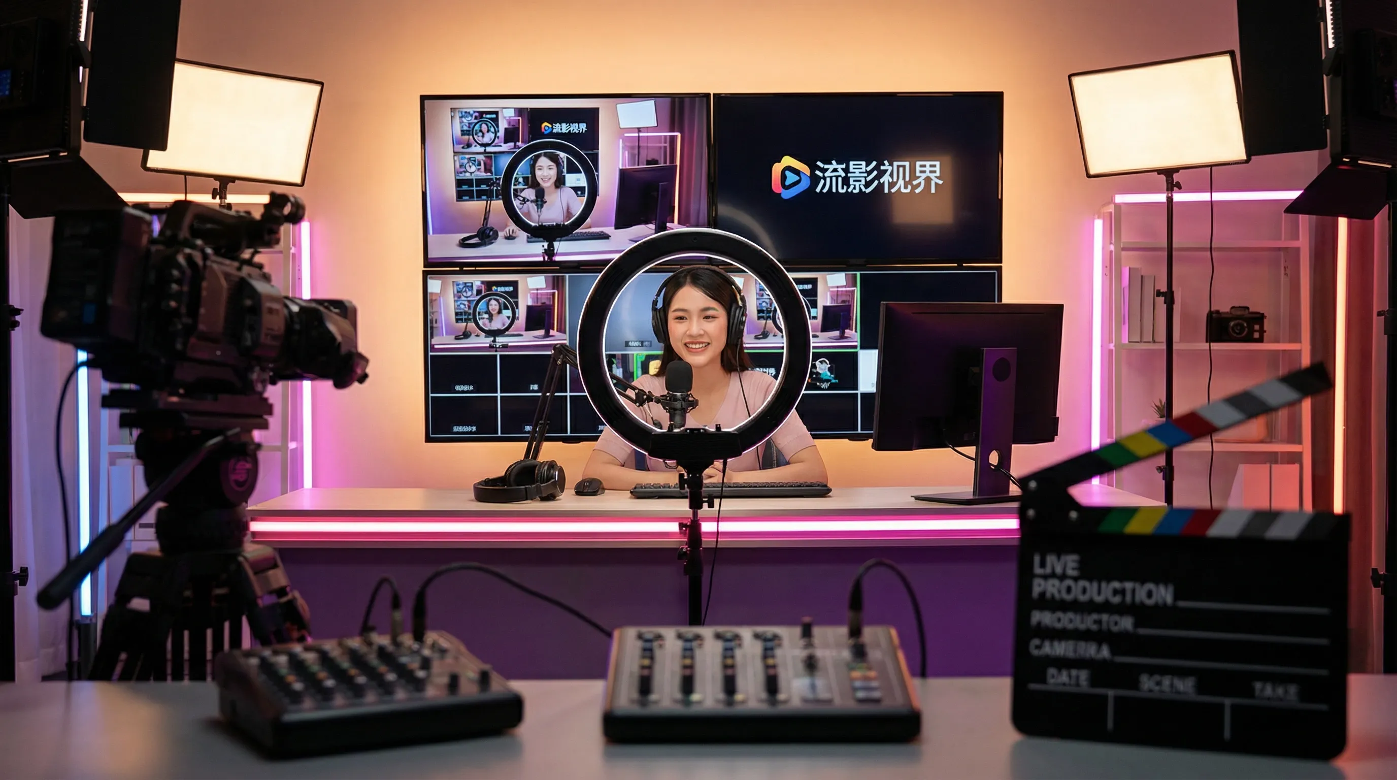 国产视频影视传媒平台宣传横幅